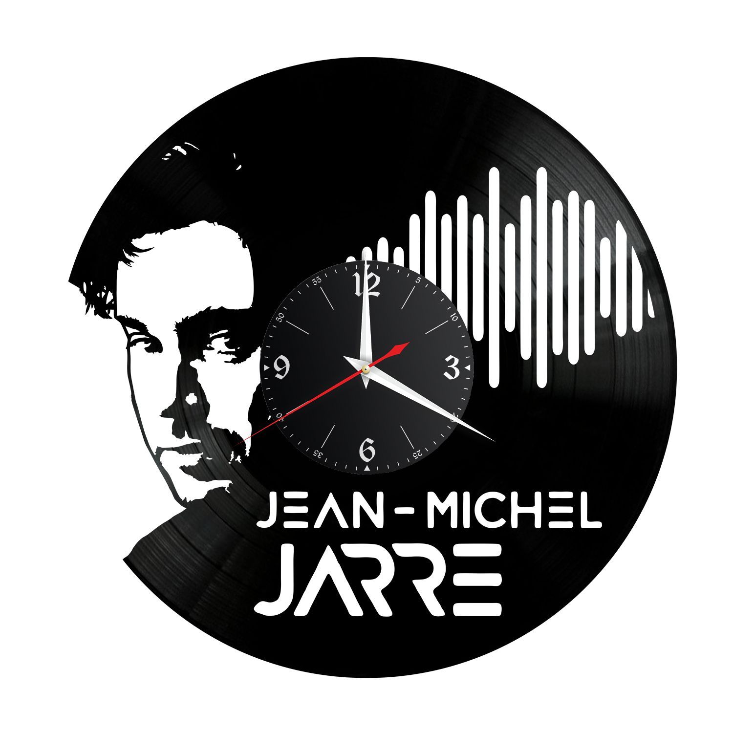 Часы настенные "Жан-Мишель Жарр (Jean-Michel Jarre)" из винила, №1 VC-12220