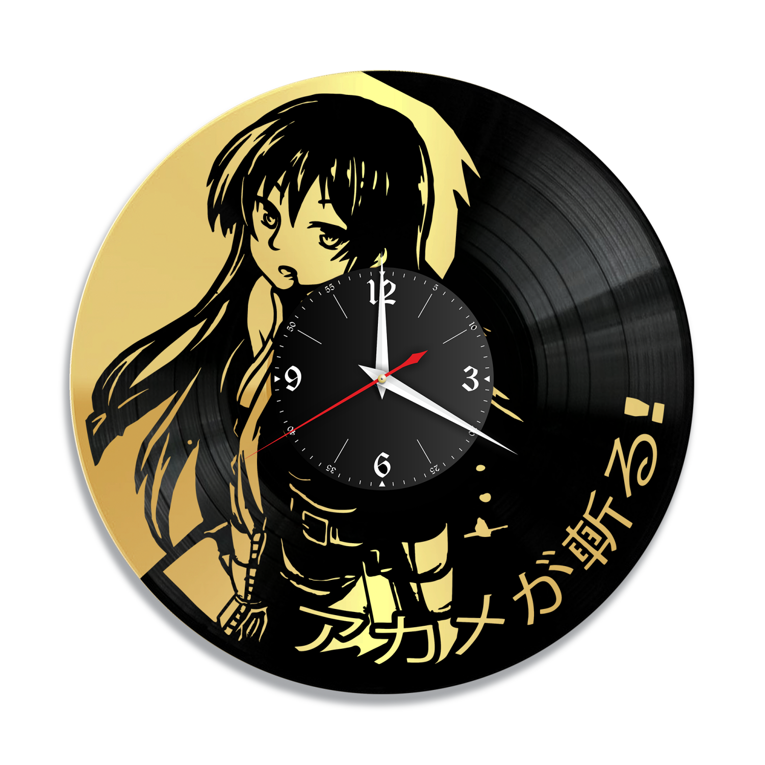 Часы настенные "Akame ga Kill, золото" из винила, №1 VC-12095-1