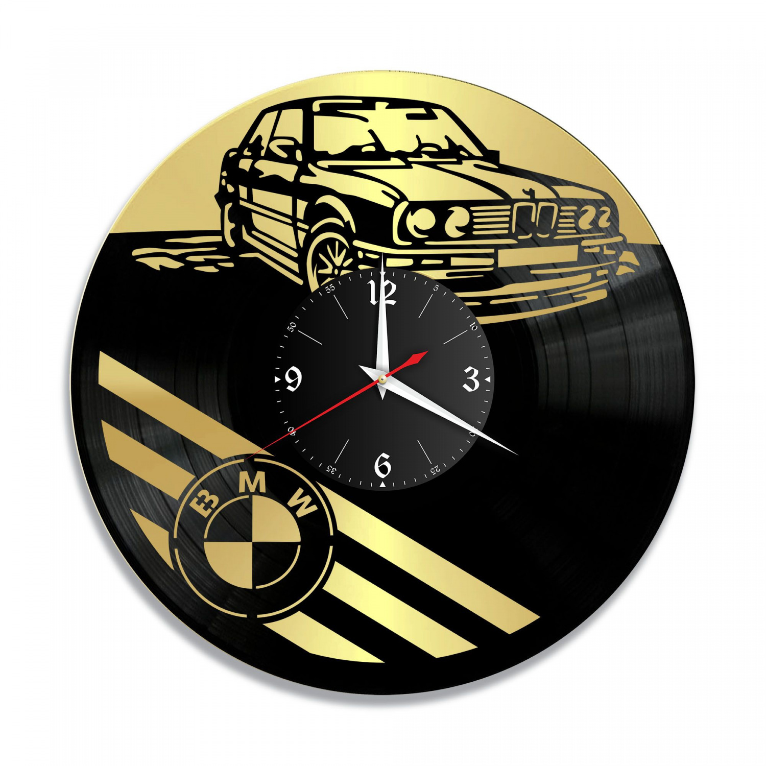Часы настенные "BMW, золото" из винила, №7 VC-10809-1