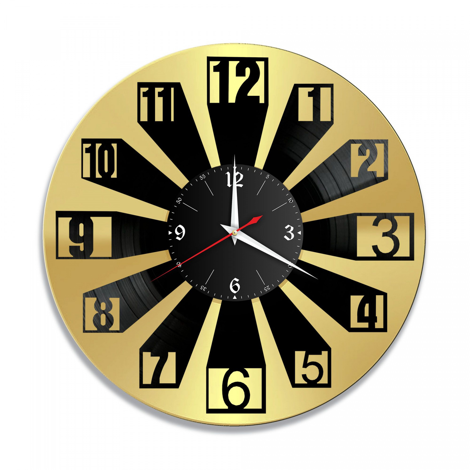 Часы настенные "Цифры, золото" из винила, №17 VC-10958-1