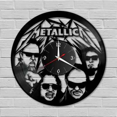 Часы настенные "группа Metallica" из винила, №1