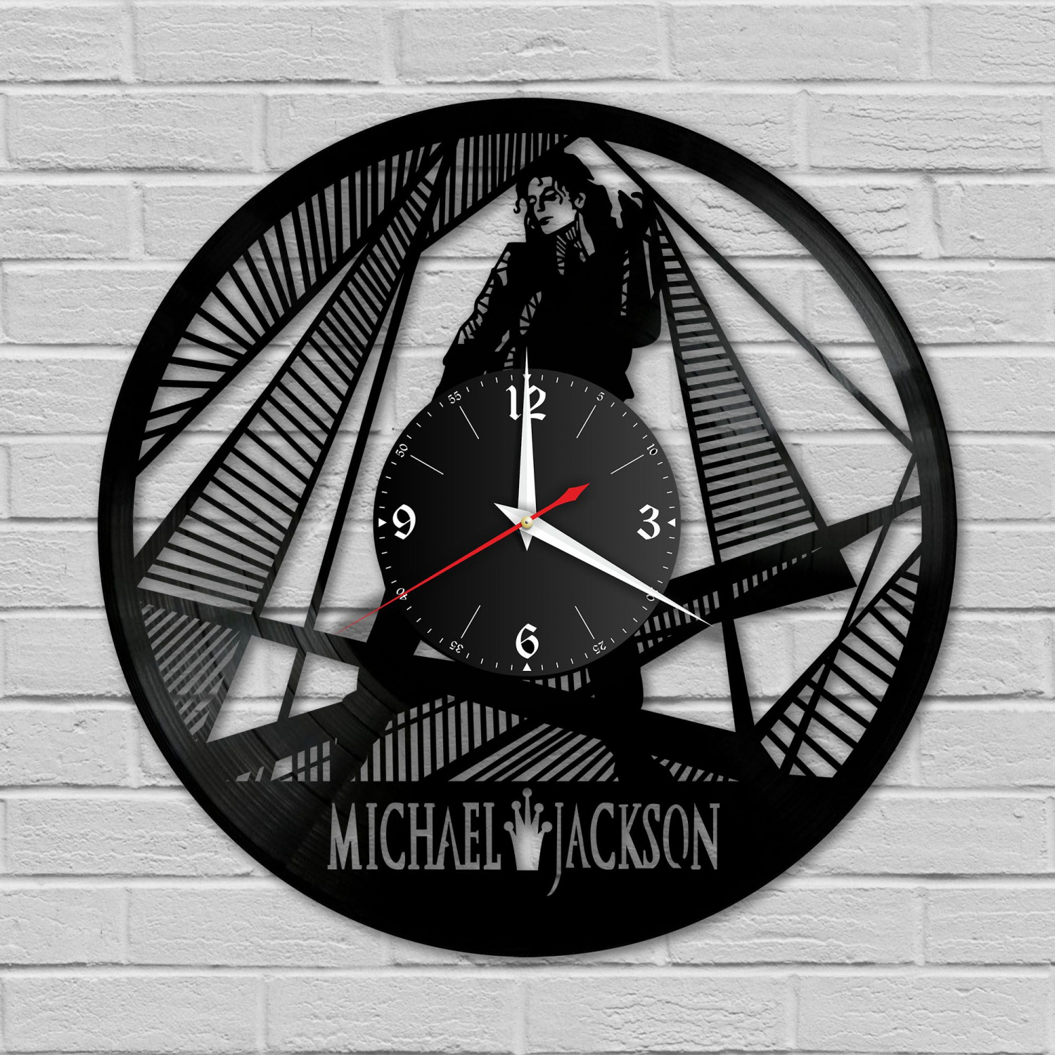 Часы настенные "Майкл Джексон" из винила, №4 VC-10237