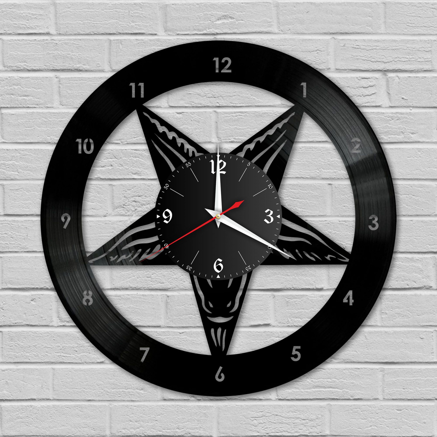 Часы настенные "Пентограмма" из винила, №1 VC-10763