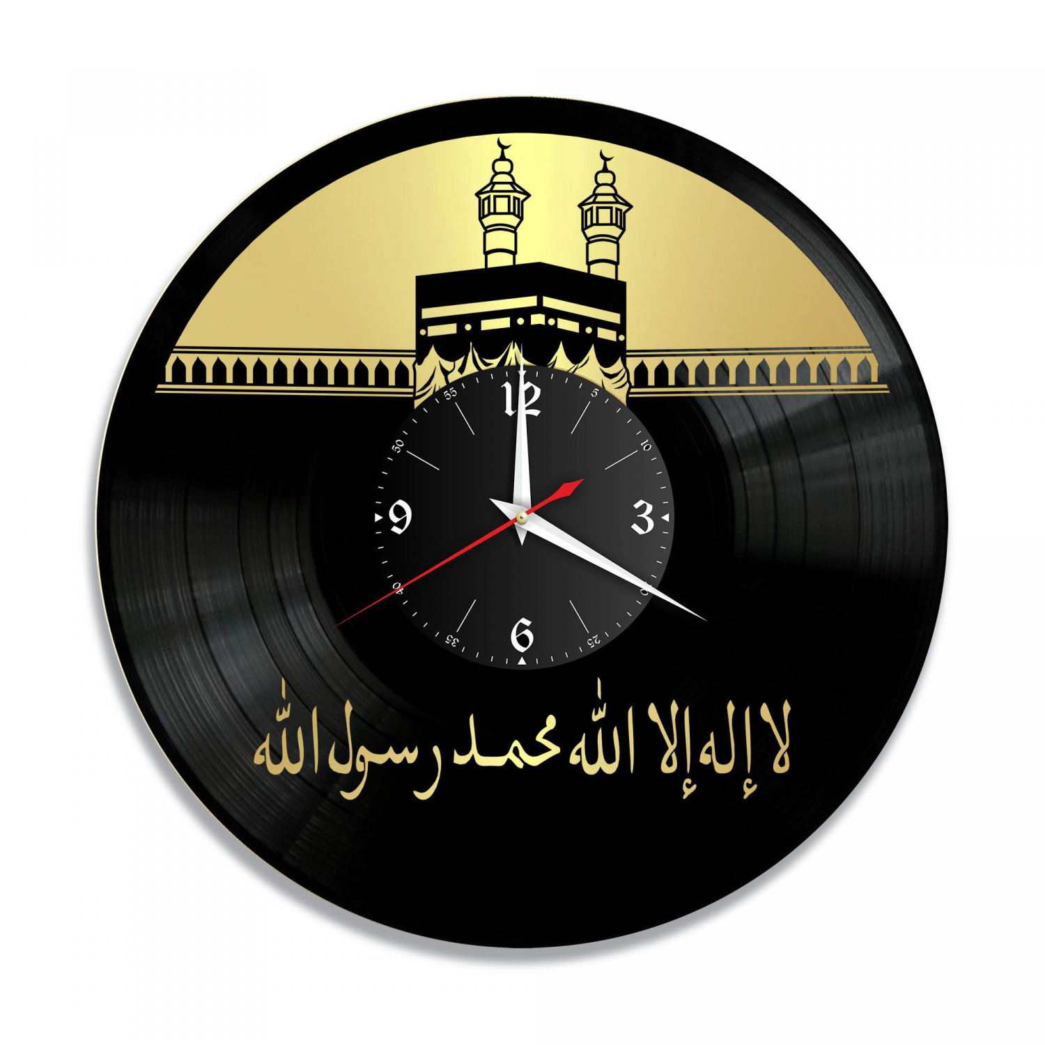 Часы настенные "Мечеть, золото" из винила, №1 VC-10760-1