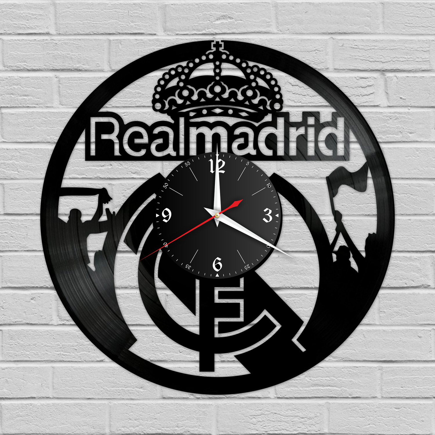 Часы настенные "ФК Реал Мадрид" из винила, №R1 VC-12160