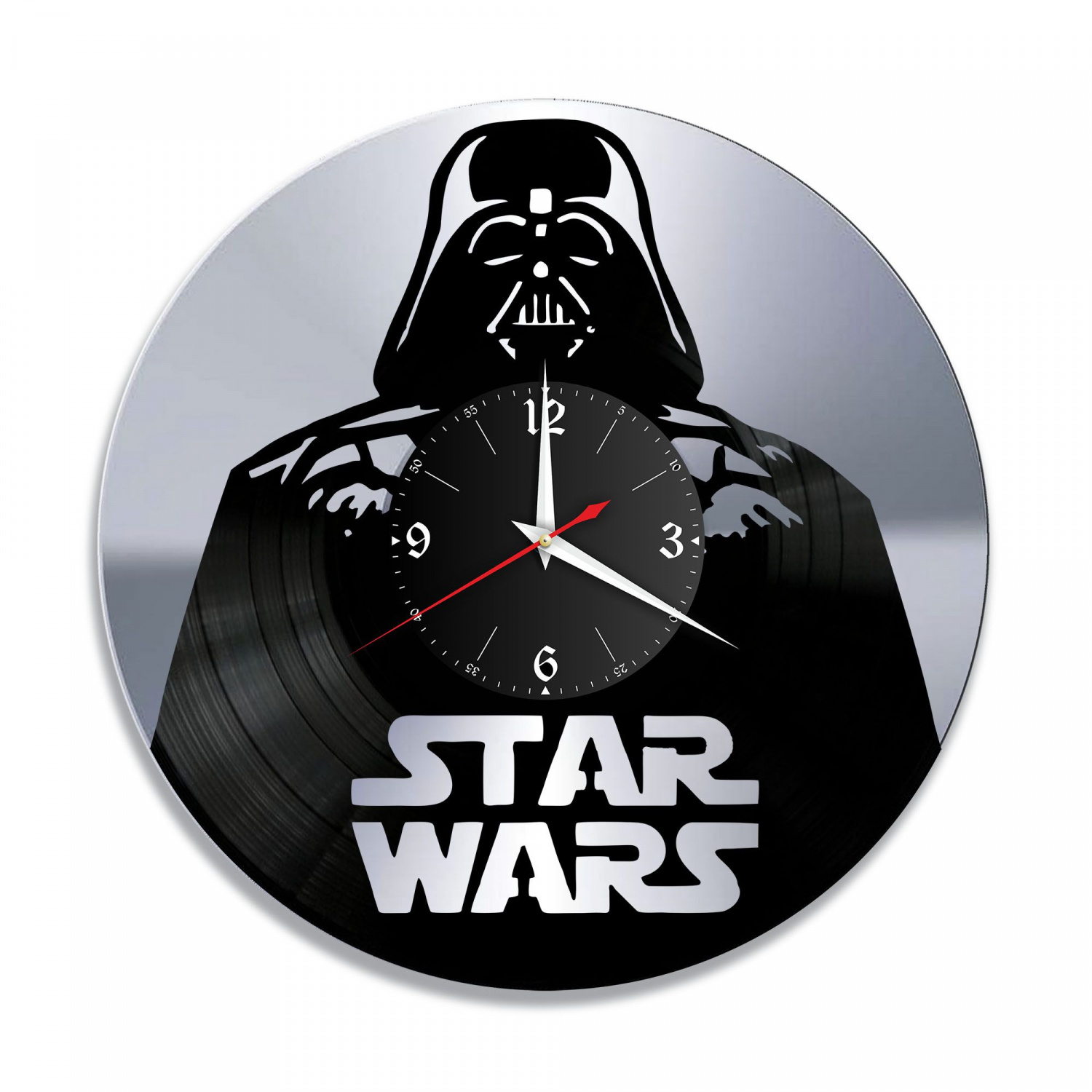 Часы настенные "Звездные Войны (Star Wars), серебро" из винила, №5 VC-10328-2