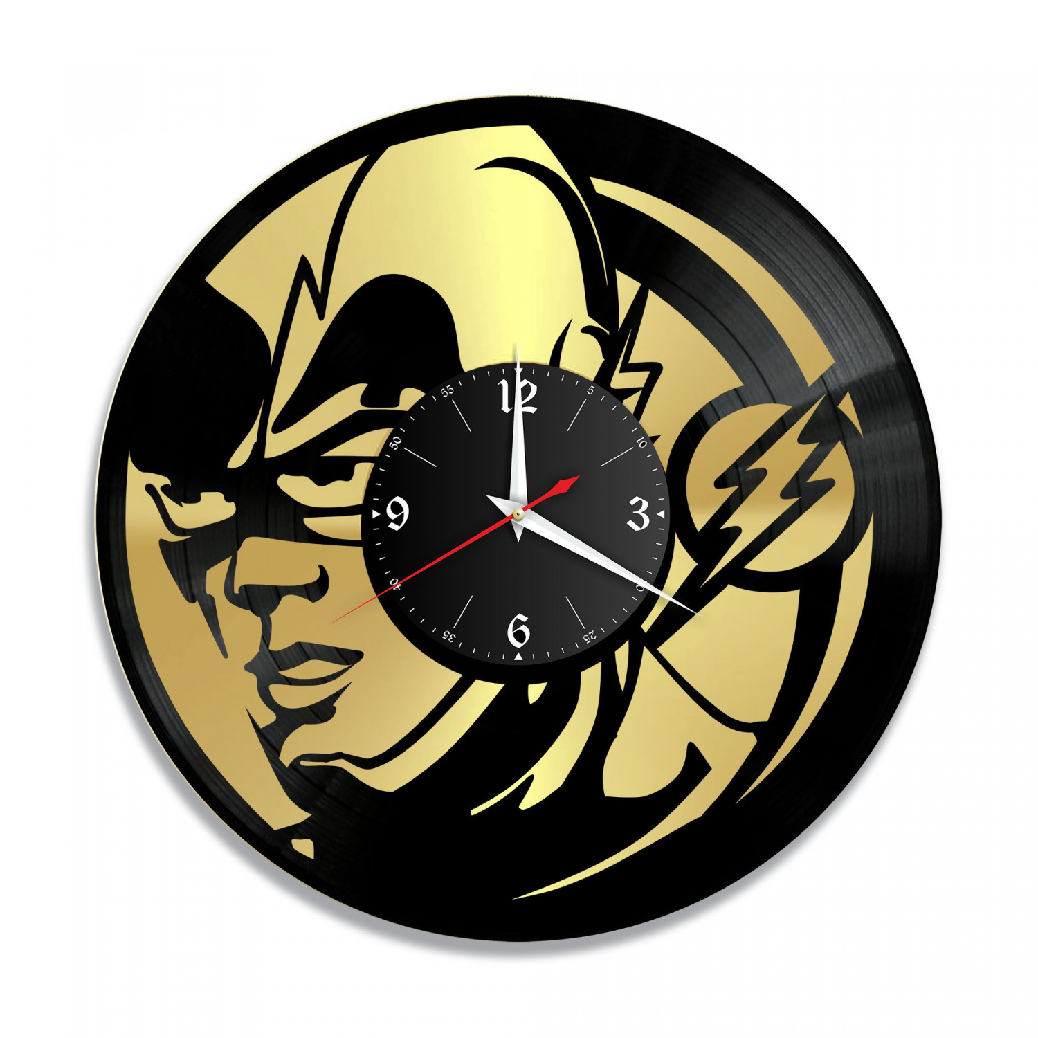Часы настенные "Капитан Америка, золото" из винила, №1 VC-12032-1