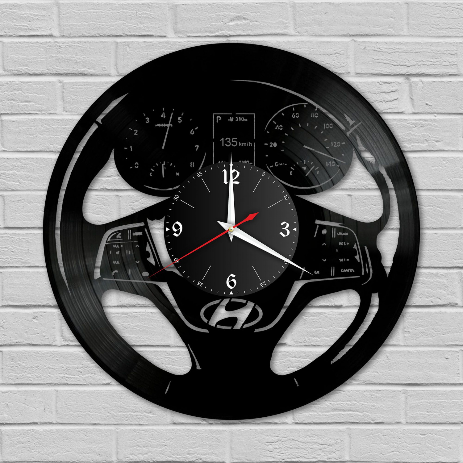 Часы настенные "Hyundai (Приборная панель)" из винила, №1 VC-10415
