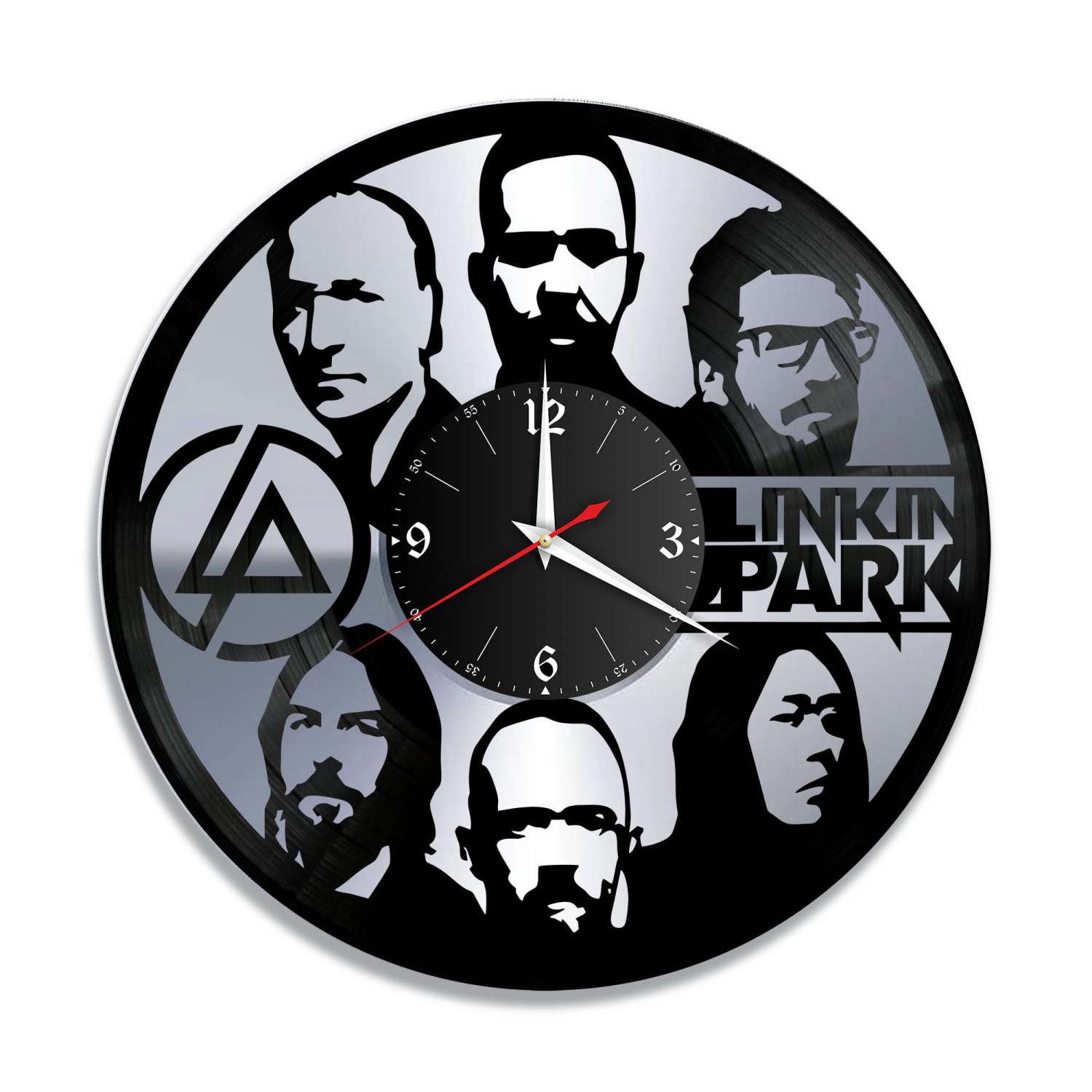 Часы настенные "группа Linkin Park, серебро" из винила, №5 VC-10113-2
