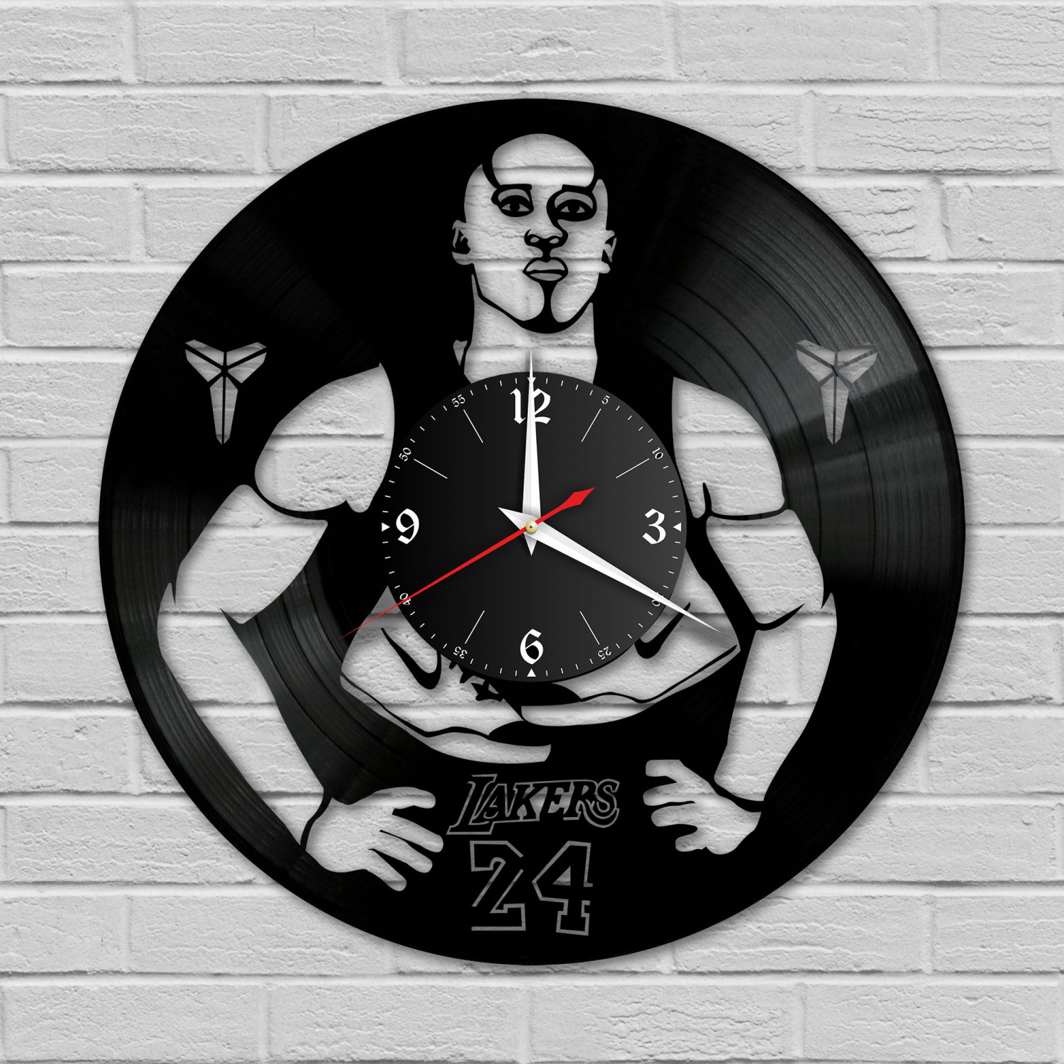 Часы настенные "Коби Брайант (Kobe Bryant)" из винила, №1 VC-10553