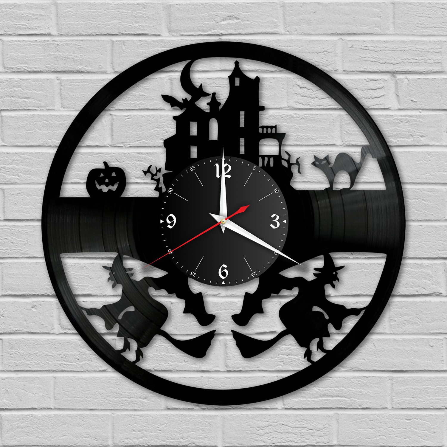 Часы настенные "Хеллоуин" из винила, №2 VC-10680