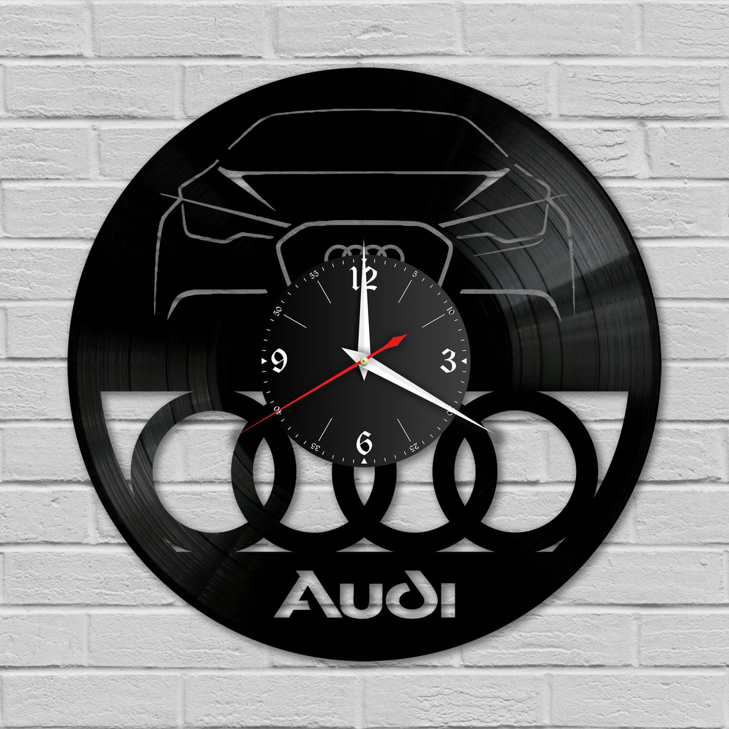 Часы настенные "Audi" из винила, №1 VC-10401