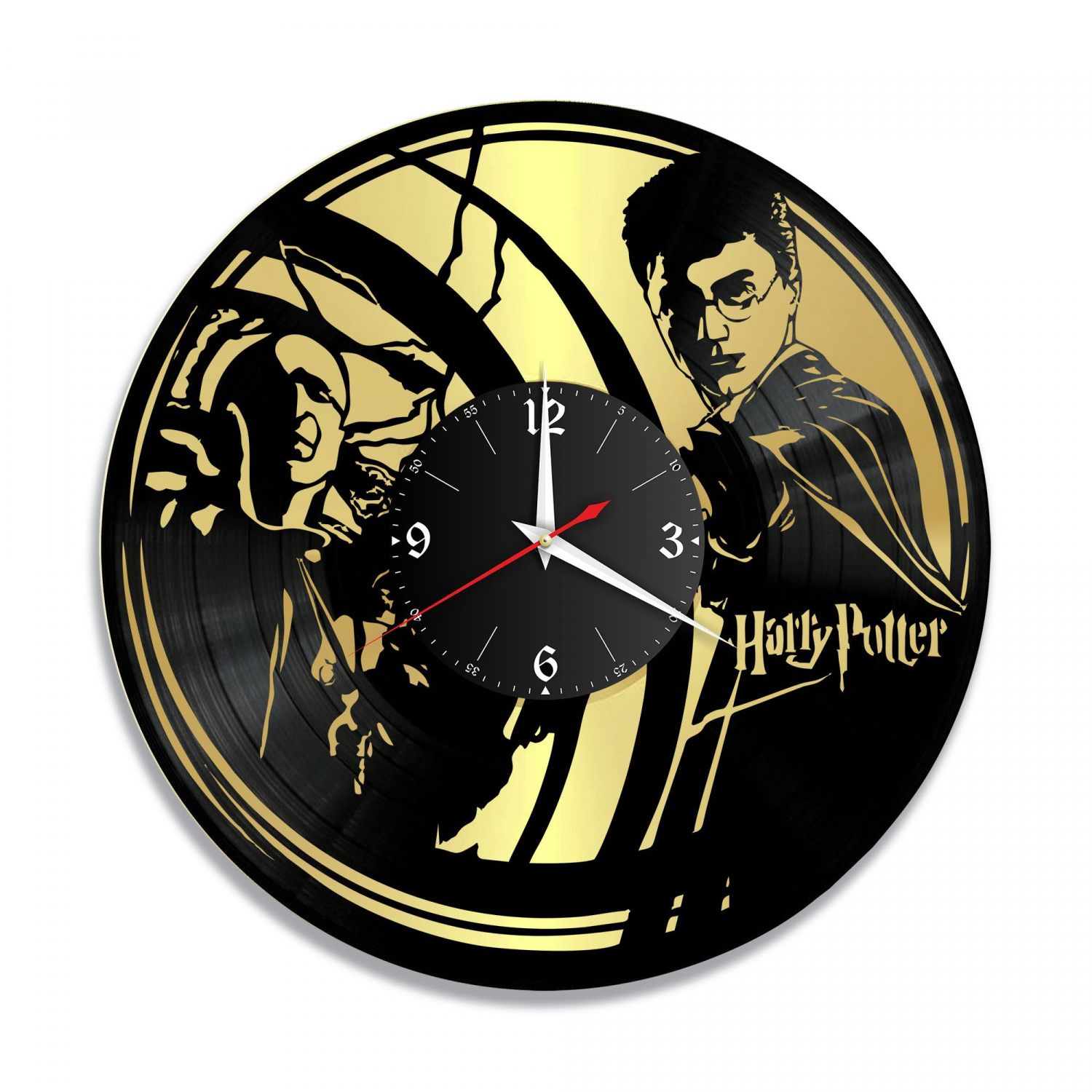 Часы настенные "Гарри Поттер, золото" из винила, №7 VC-10925-1