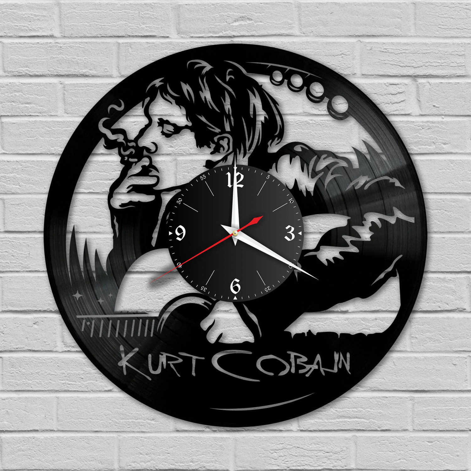 Часы настенные "группа Nirvana" из винила, №6 VC-10824