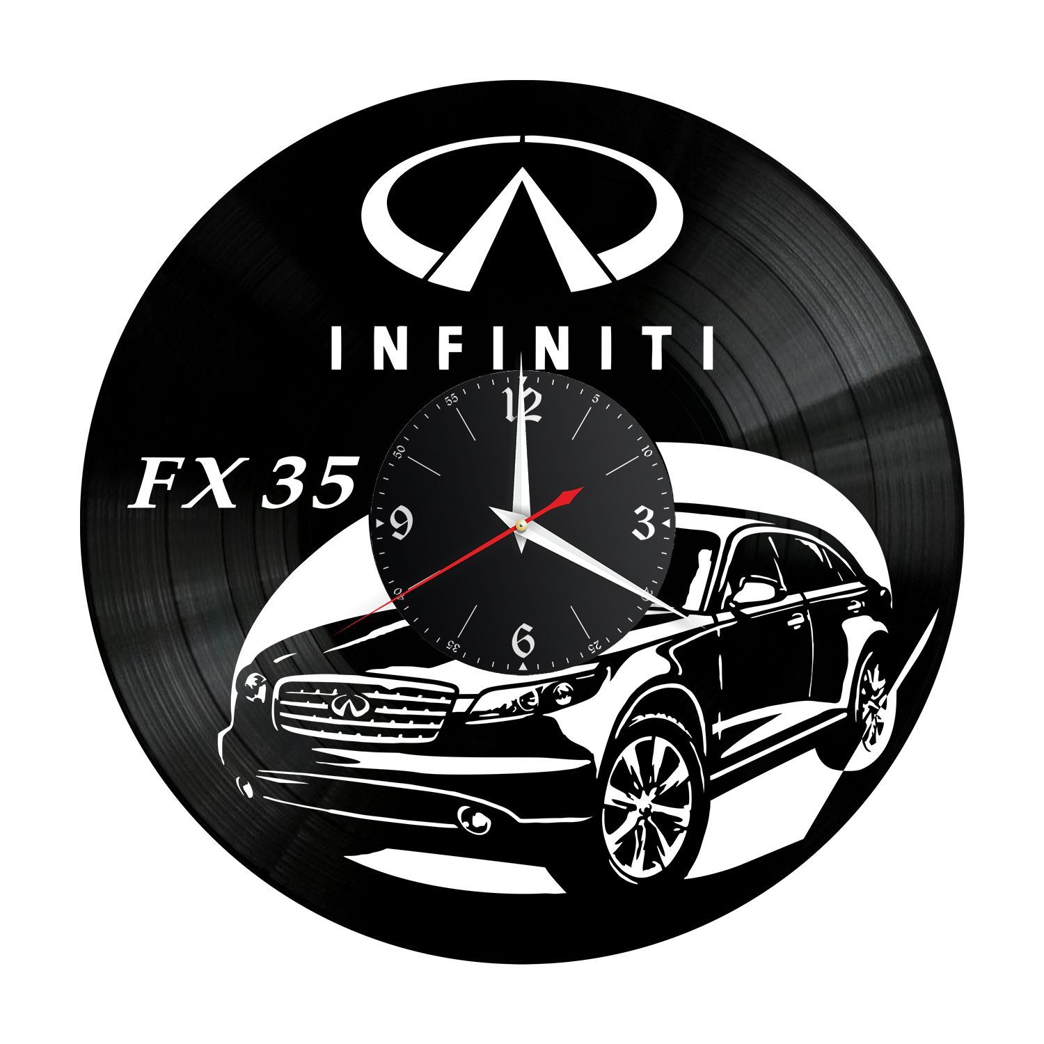 Часы настенные "Инфинити (Infiniti FX 35)" из винила, №1 VC-12223