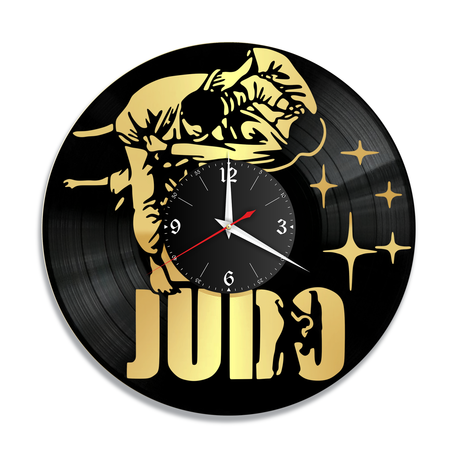 Часы настенные "Дзюдо (Judo), золото" из винила, №R1 VC-12122-1