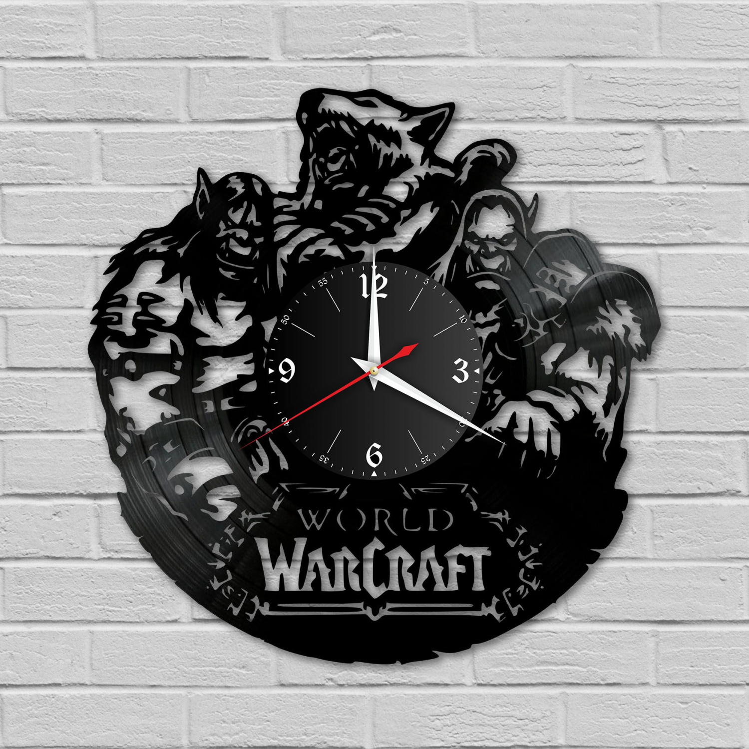 Часы настенные "Warcraft" из винила, №1 VC-10563