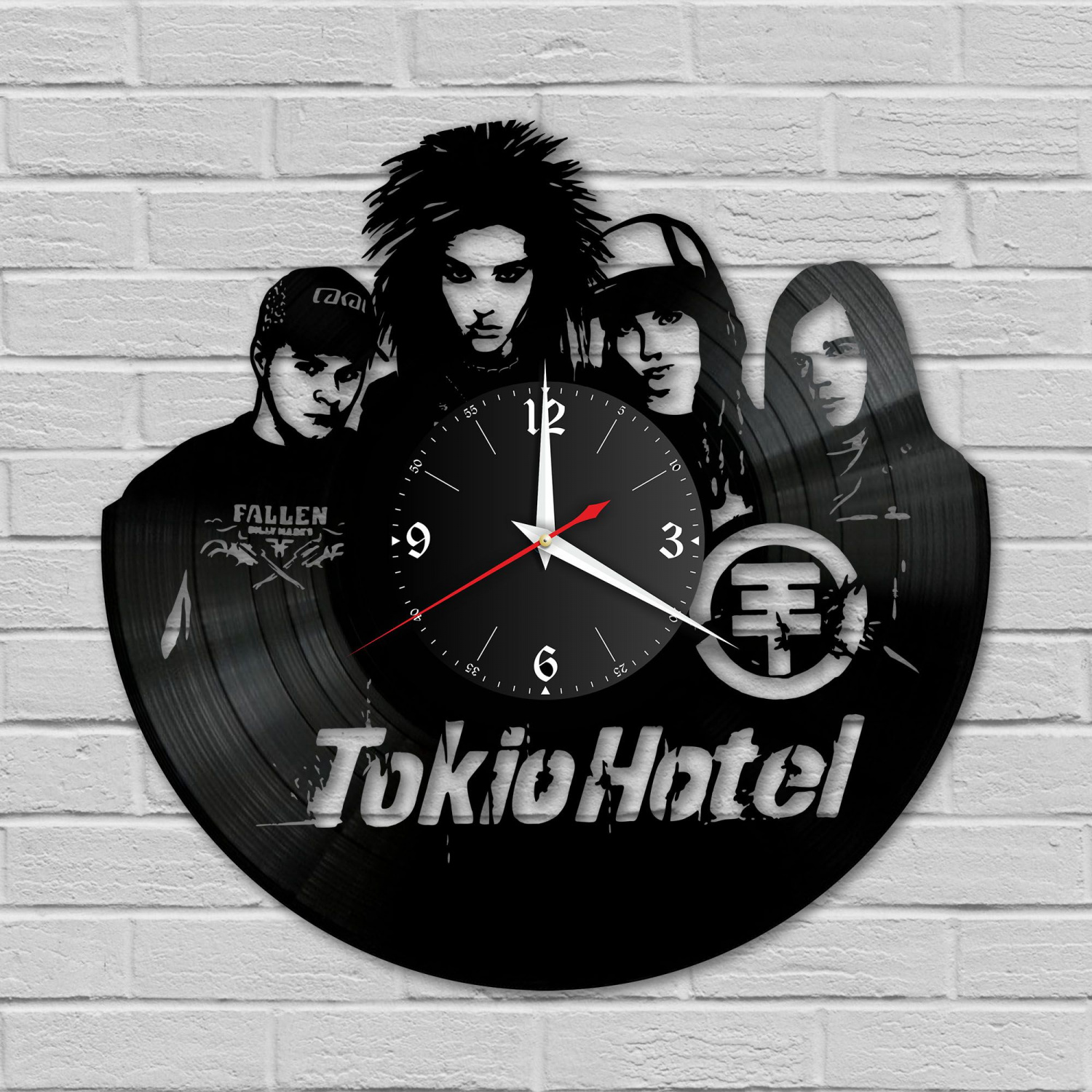 Часы настенные "группа Tokio Hotel" из винила, №1 VC-12012