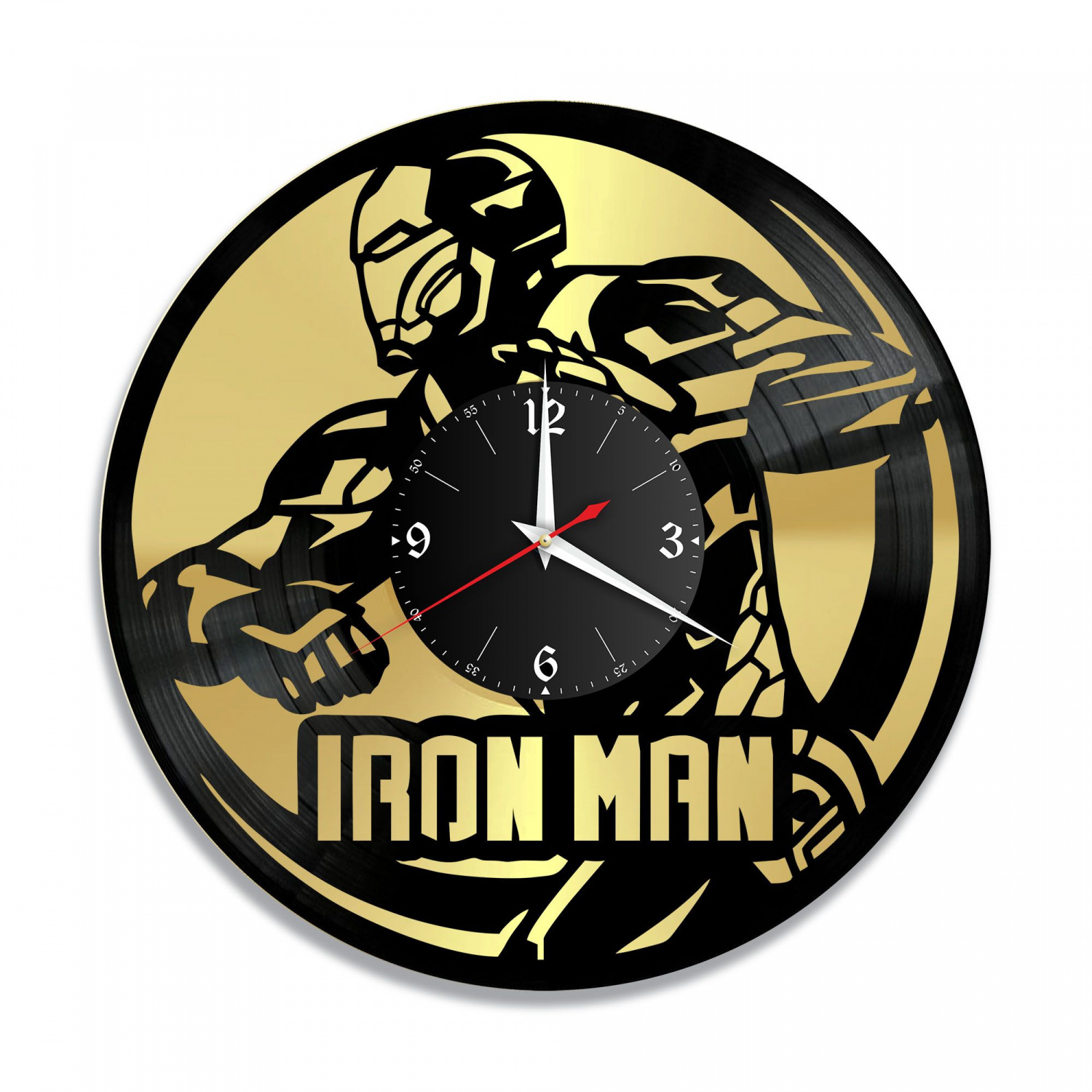 Часы настенные "группа Iron Man, золото" из винила, №3 VC-10310-1