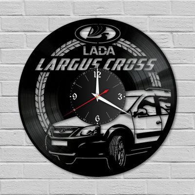 Часы настенные "Lada Largus Cross" из винила, №2