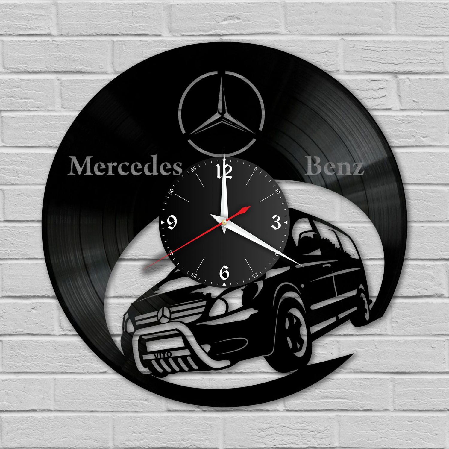 Часы настенные "Mercedes (VITO)" из винила, №5 VC-12009