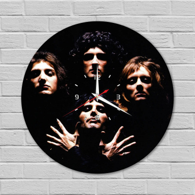Часы настенные "группа Queen" из винила, №2, с принтом
