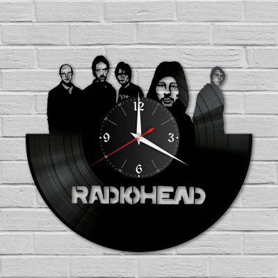 Часы настенные "группа Radiohead" из винила, №1