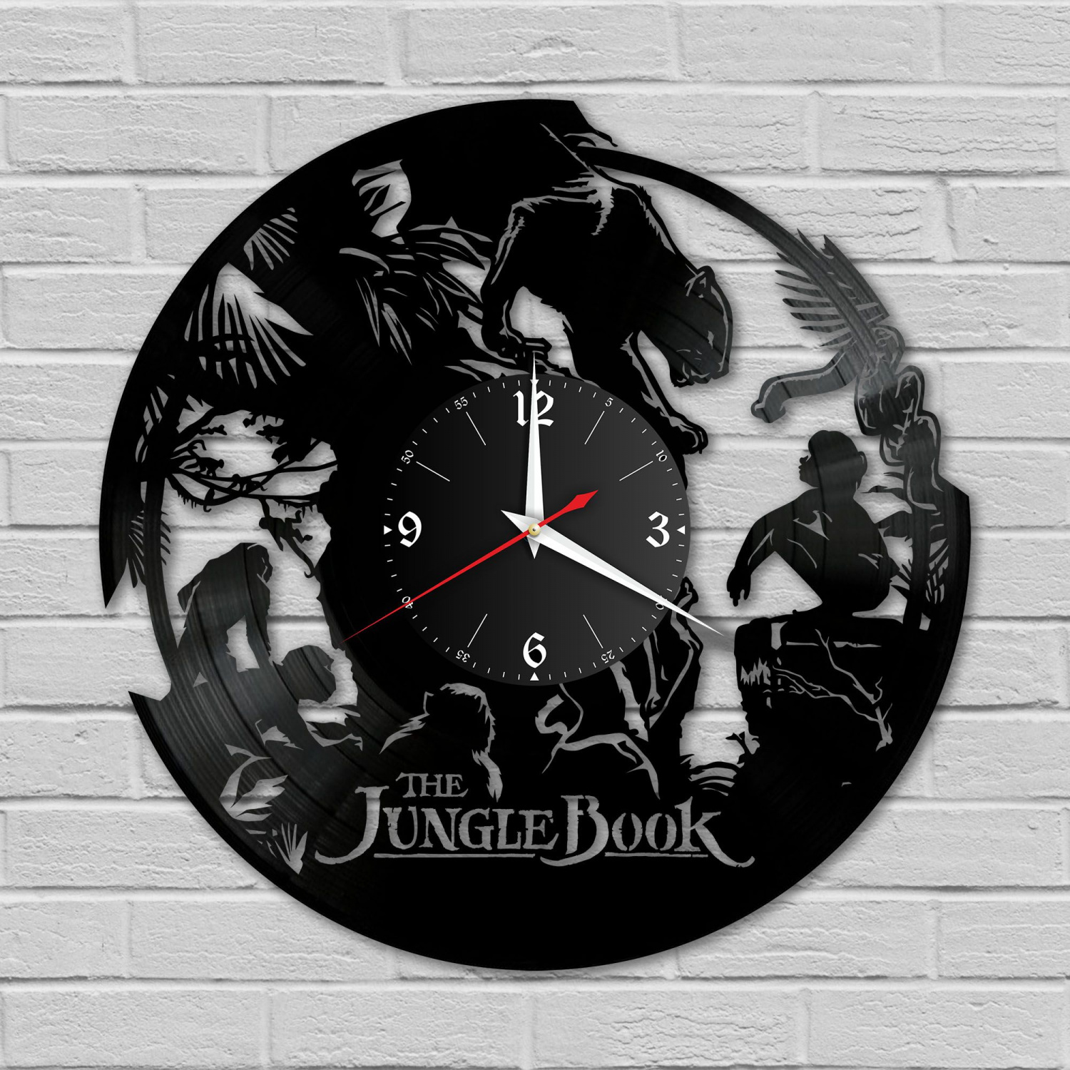Часы настенные "Книга Джунглей" из винила, №1 VC-12034