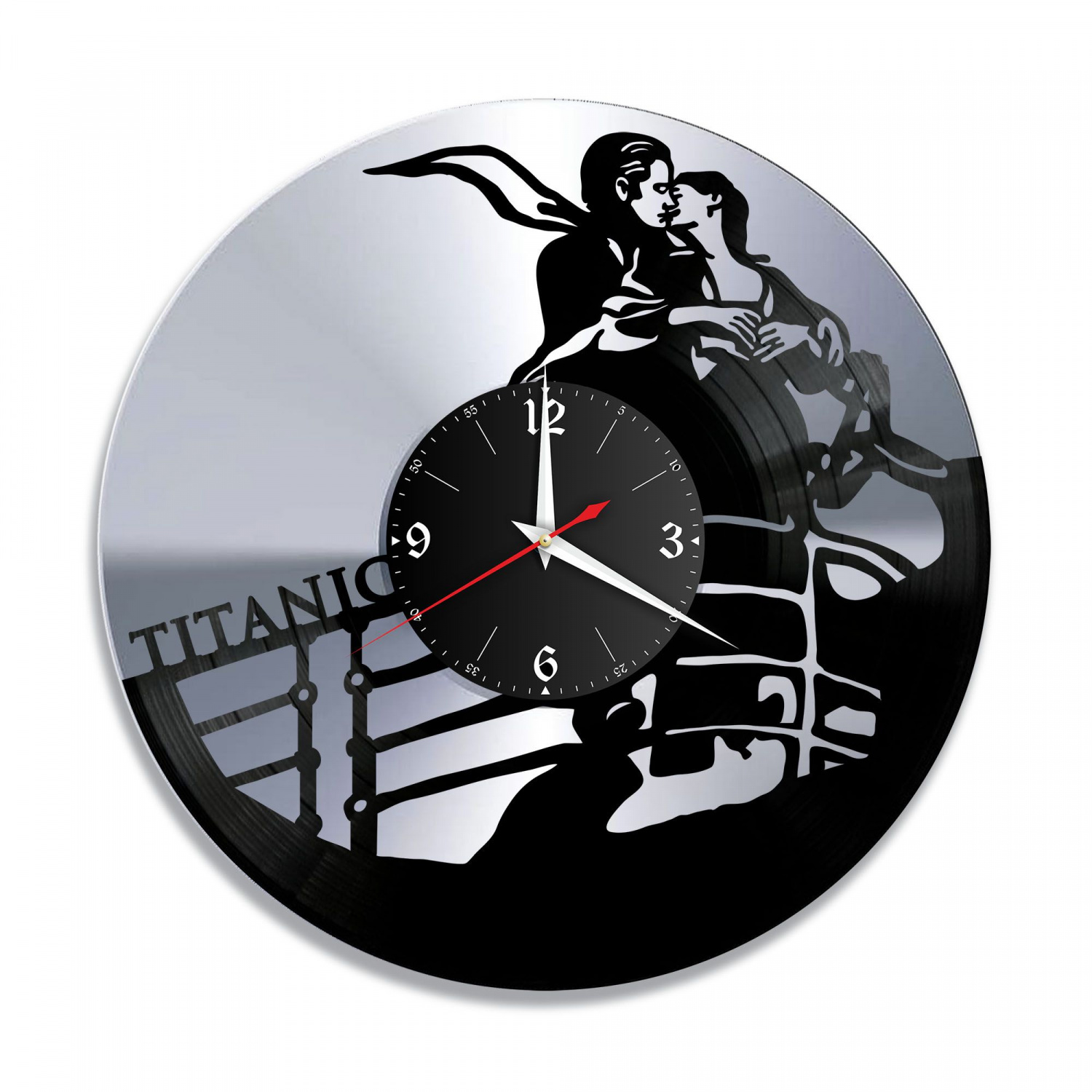 Часы настенные "Титаник, серебро" из винила, №1 VC-10375-2