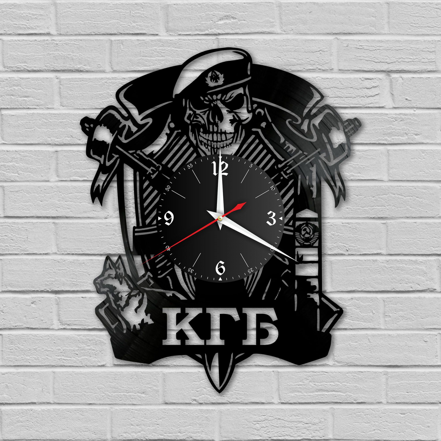 Часы настенные "КГБ" из винила, №1 VC-10578