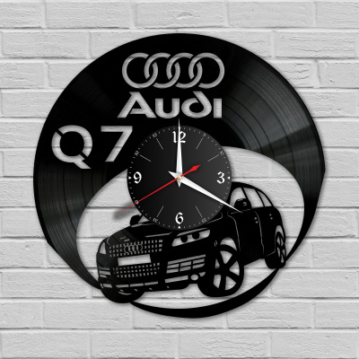 Часы настенные "Audi Q7" из винила, №4