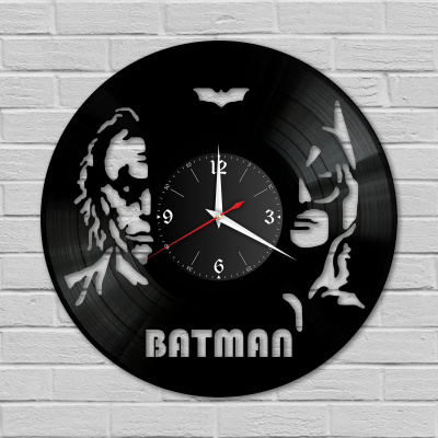 Часы настенные "Бэтмен (Batman)" из винила, №1
