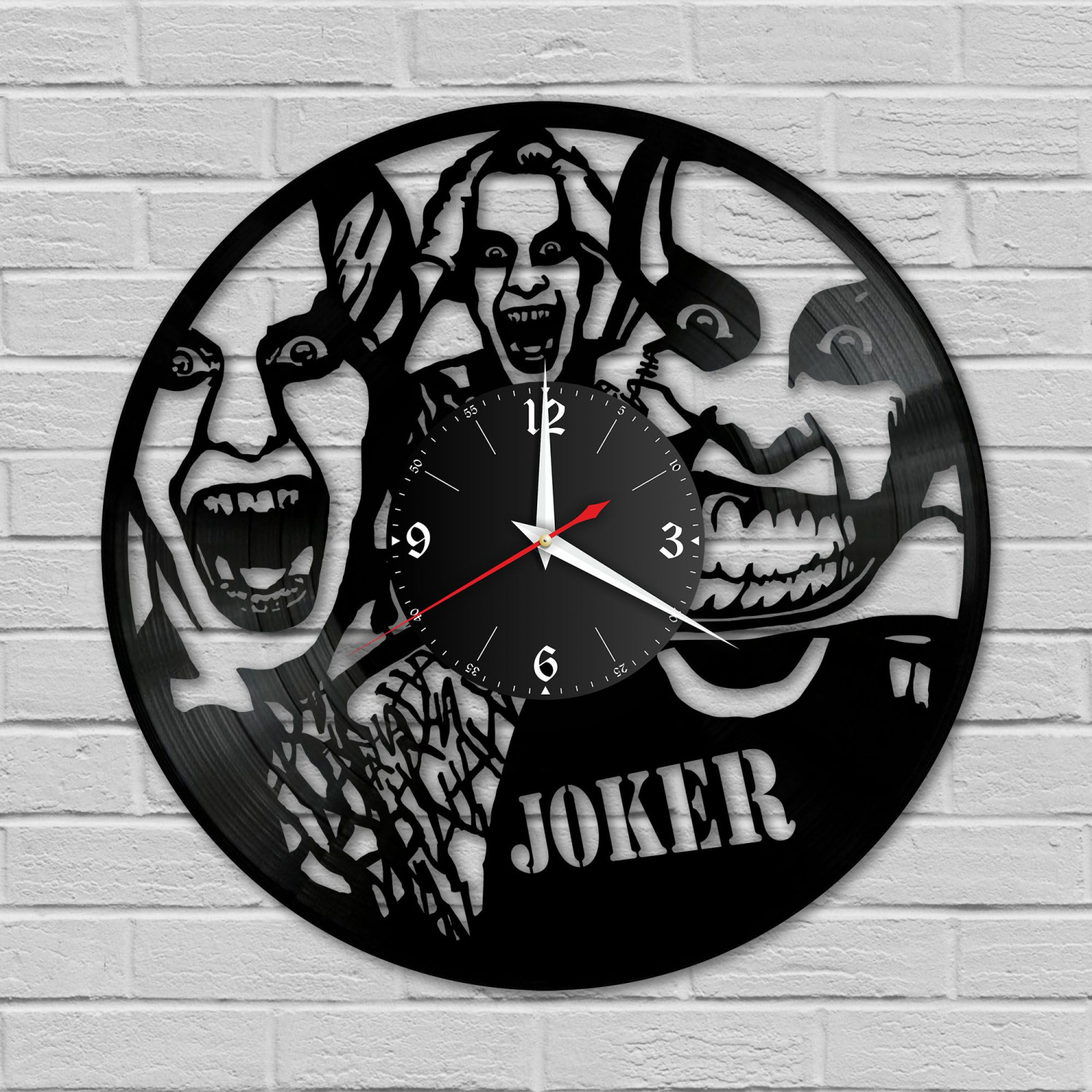 Часы настенные "Джокер (Joker)" из винила, №5 VC-12026