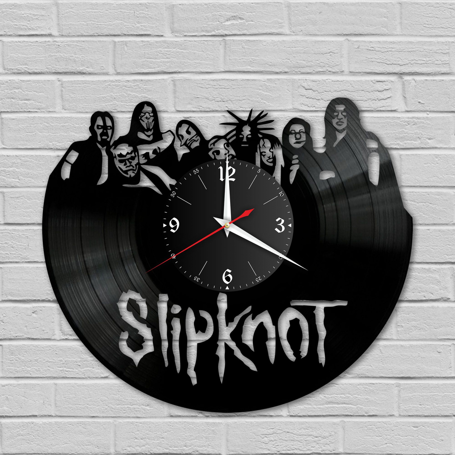 Часы настенные "группа Slipknot" из винила, №1 VC-10162