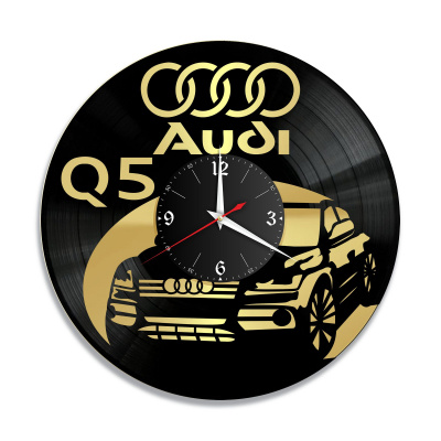 Часы настенные "Audi Q5, золото" из винила, №5
