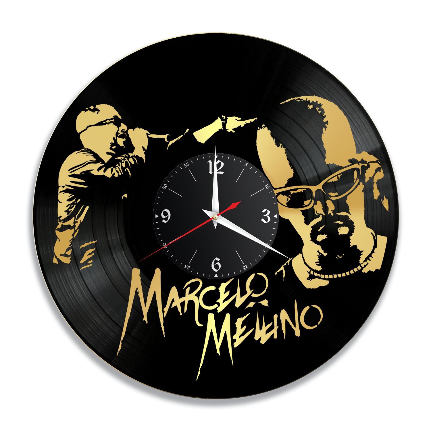Часы настенные "Marcelo Mellino, золото" из винила, №1 VC-12248-1