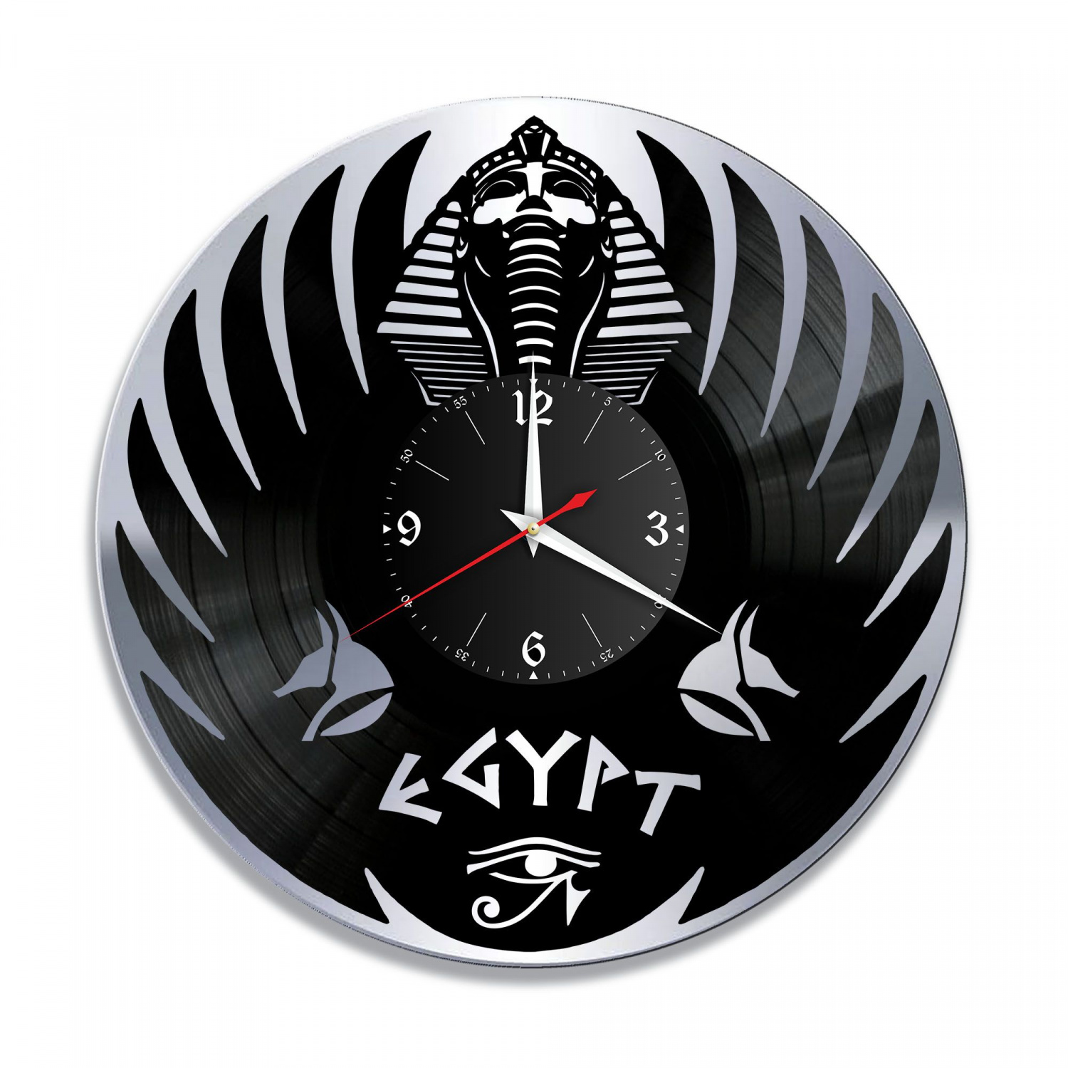Часы настенные "Египет, серебро" из винила, №1 VC-10473-2
