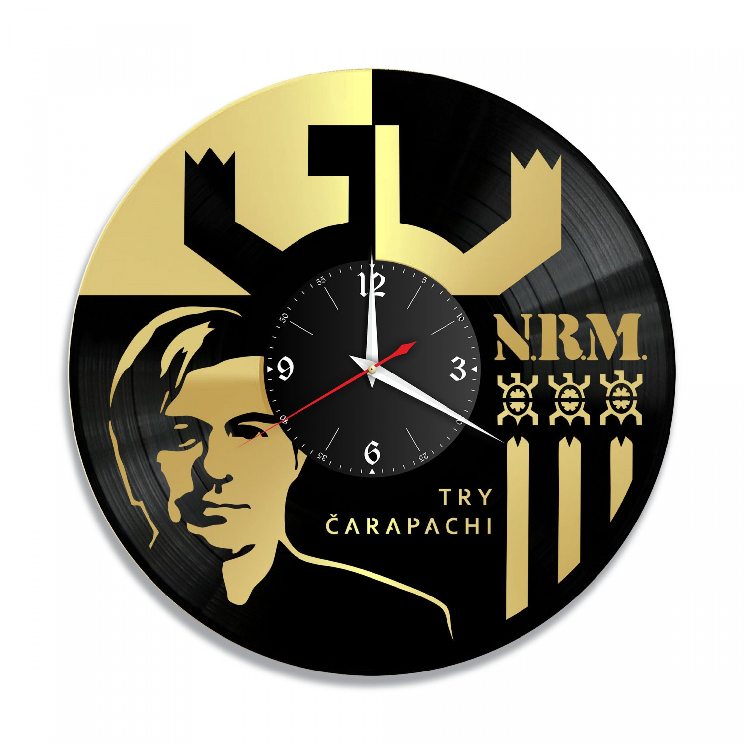 Часы настенные "группа N.R.M., золото" из винила, №1 VC-10269-1