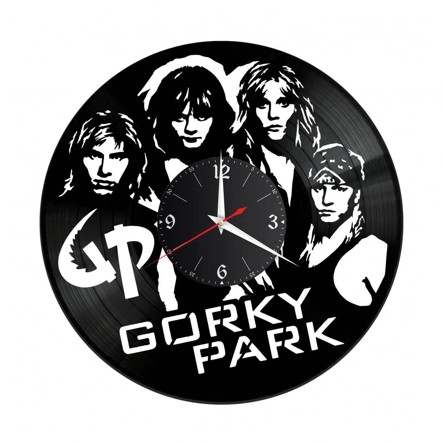 Часы настенные "Группа Парк Горького (Gorky Park)" из винила, №1 VC-14002