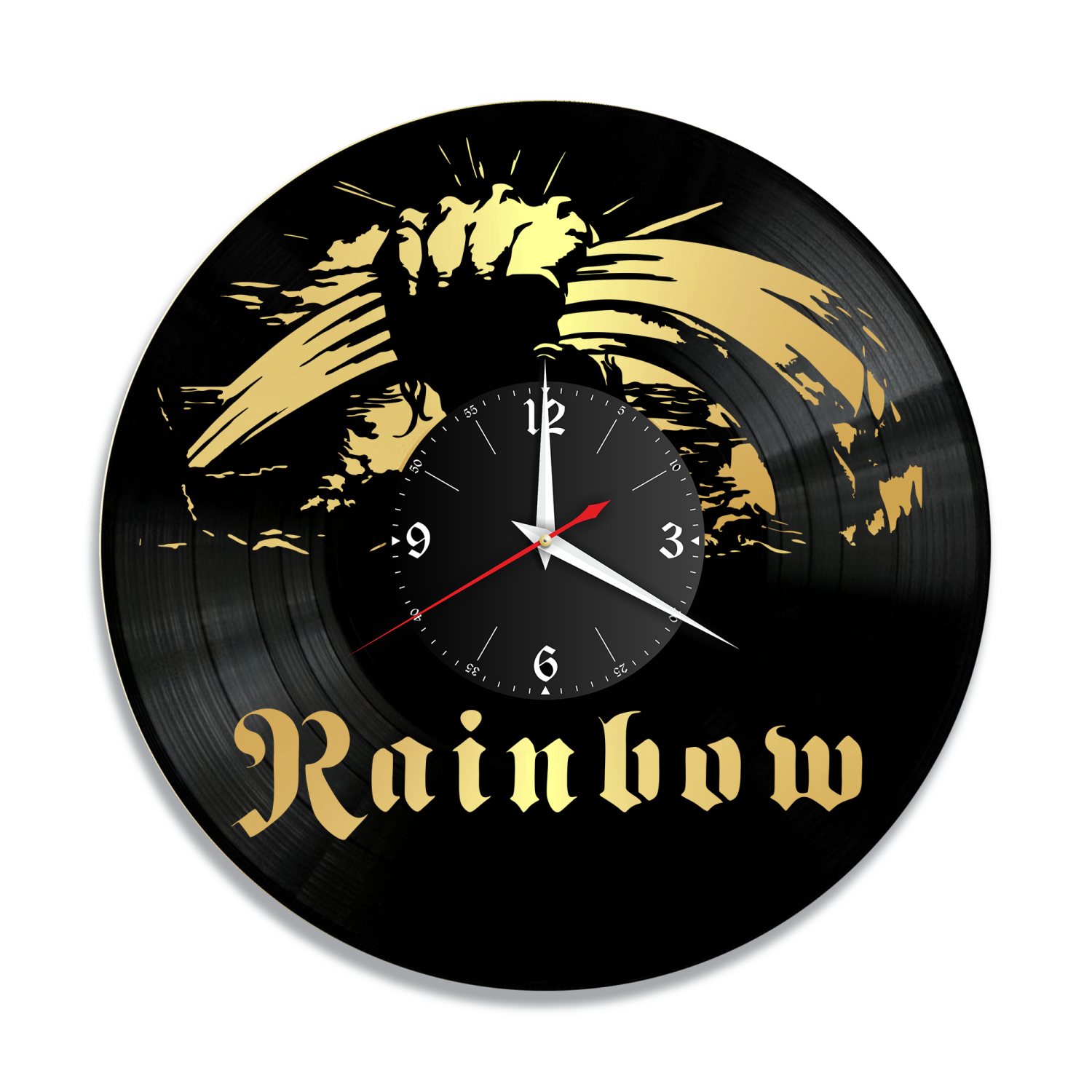 Часы настенные "Rainbow, золото" из винила, №1 VC-12101-1