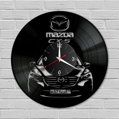 Часы настенные "Mazda CX-5 (Ваш госномер)" из винила, №2