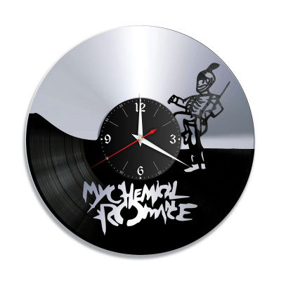 Часы настенные "группа My Chemical Romance, серебро" из винила, №1