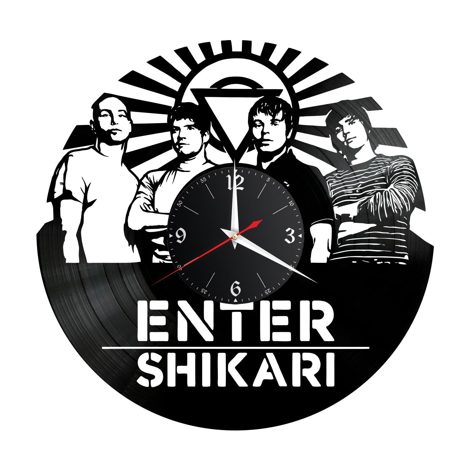 Часы настенные "Enter Shikari" из винила, №1 VC-12246