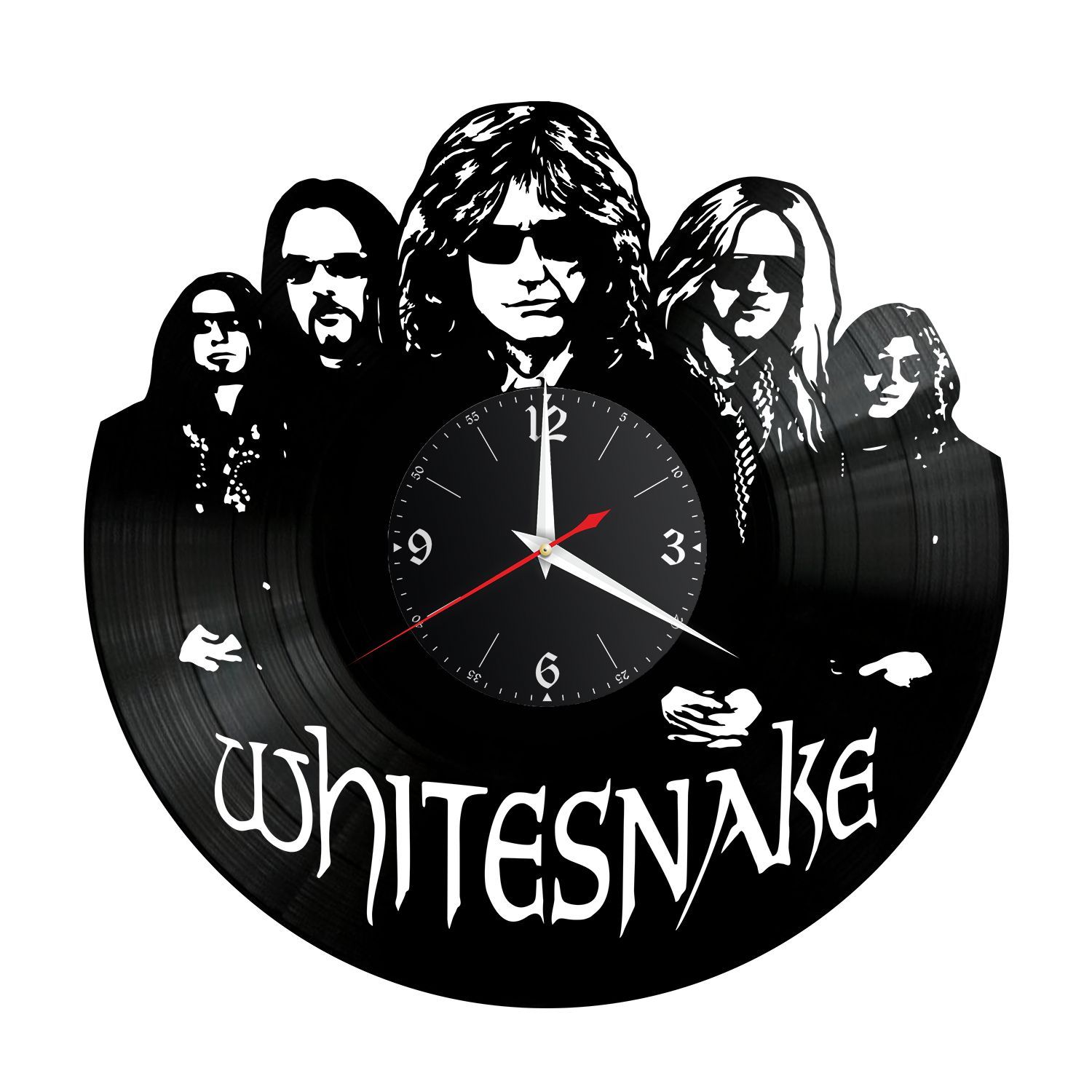 Часы настенные "Whitesnake" из винила, №1 VC-12255