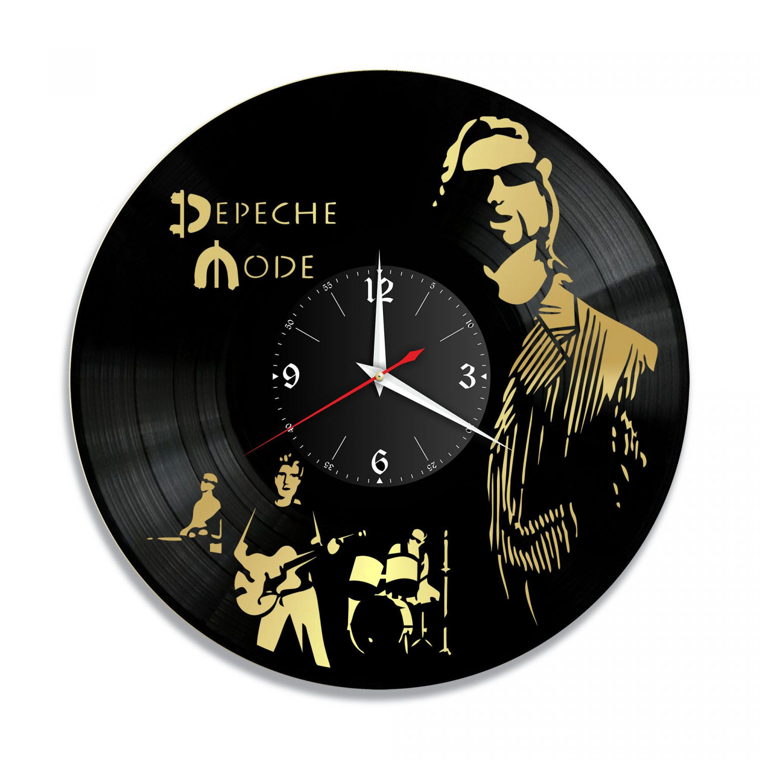 Часы настенные "группа Depeche Mode, золото" из винила, №3 VC-10093-1