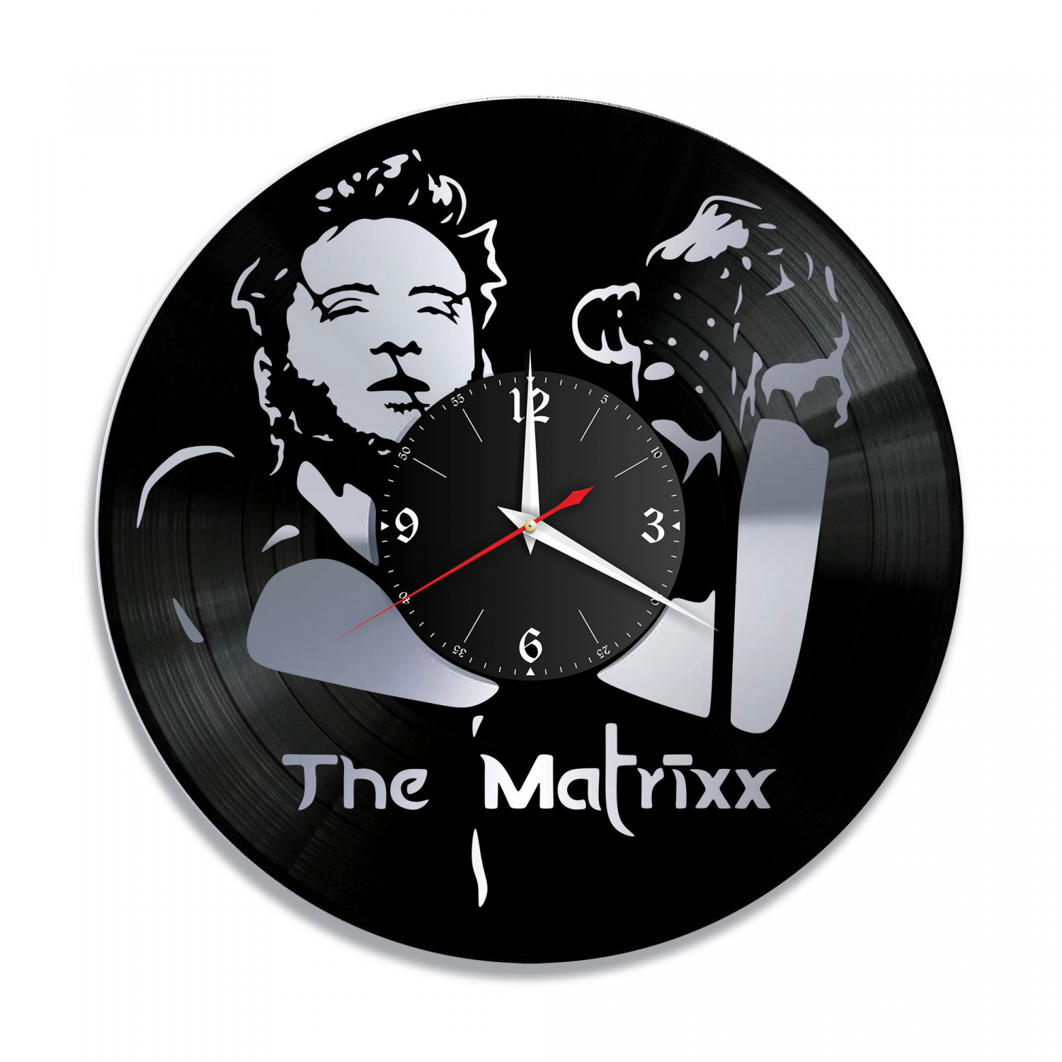 Часы настенные "группа The Matrixx, серебро" из винила, №1 VC-10006-2