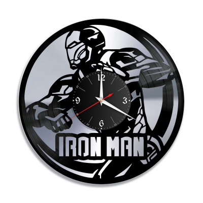 Часы настенные "группа Iron Man, серебро" из винила, №3