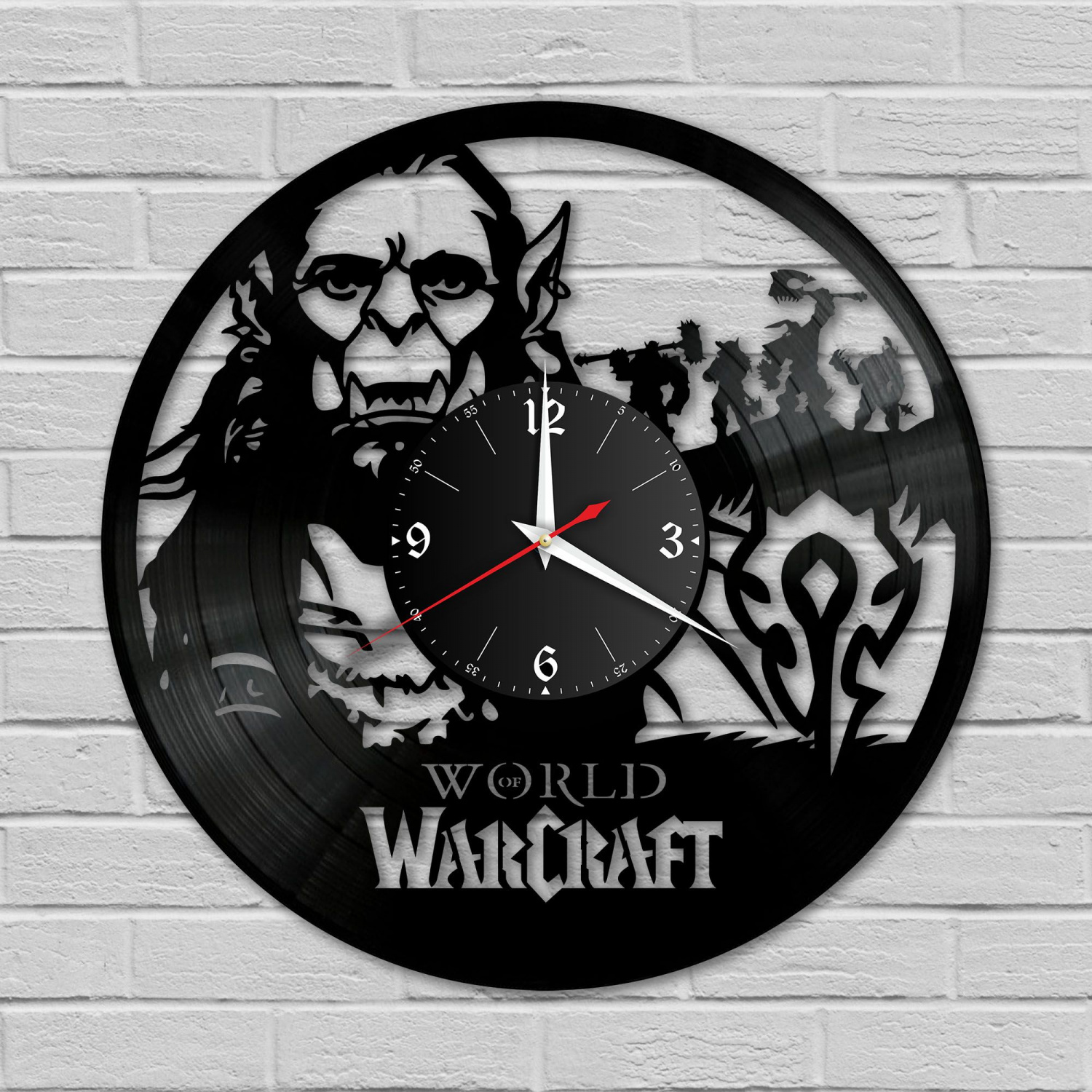Часы настенные "Warcraft" из винила, №2 VC-10564