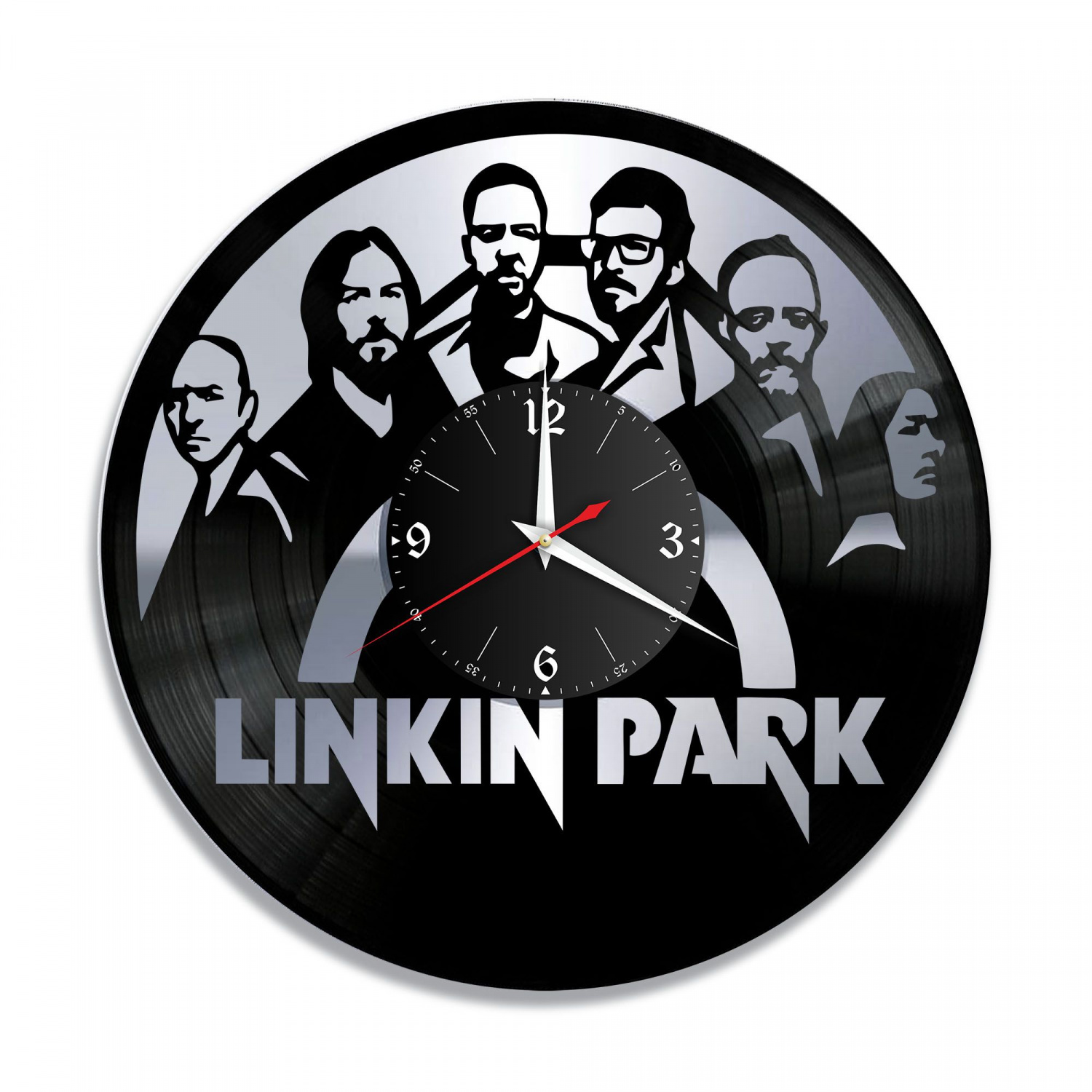 Часы настенные "группа Linkin Park, серебро" из винила, №4 VC-10112-2