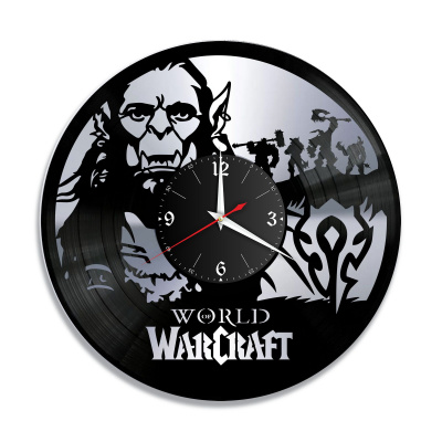 Часы настенные "Warcraft, серебро" из винила, №2